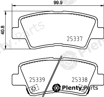 Hella 8DB355031-821 — Brake Pad Set, disc brake