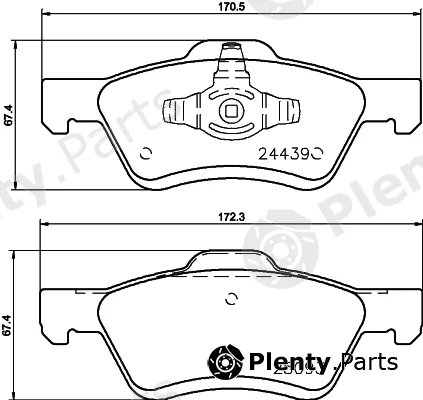 Hella 8DB355014-961 — Brake Pad Set, disc brake