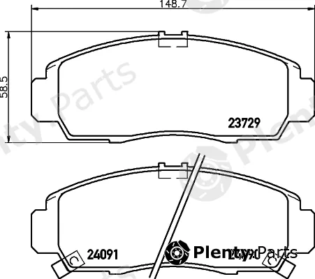 Hella 8DB355009-771 — Brake Pad Set, disc brake