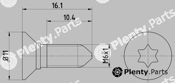 Hella 8DZ355209-081 — Bolt, brake disc