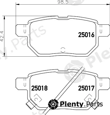 Hella 8DB355036-871 — Brake Pad Set, disc brake NAO