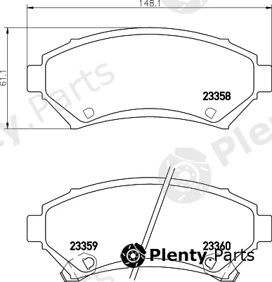 Hella 8DB355016-951 — Brake Pad Set, disc brake