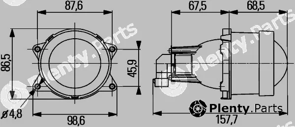 Hella 1KL998570-021 — Headlight