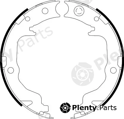 Hella 8DA355050-871 — Brake Shoe Set, parking brake