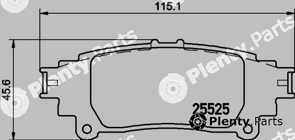 Hella 8DB355036-931 — Brake Pad Set, disc brake NAO