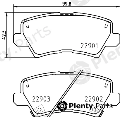 Hella 8DB355037-921 — Brake Pad Set, disc brake