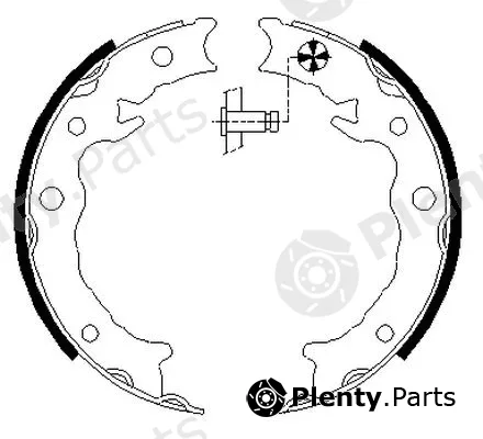 Hella 8DA355051-151 — Brake Shoe Set, parking brake