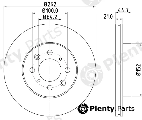 Hella 8DD355103-121 — Brake Disc