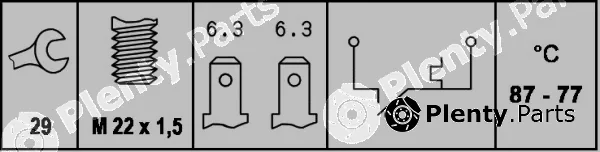 Hella 6ZT007800-031 — Temperature Switch, radiator fan