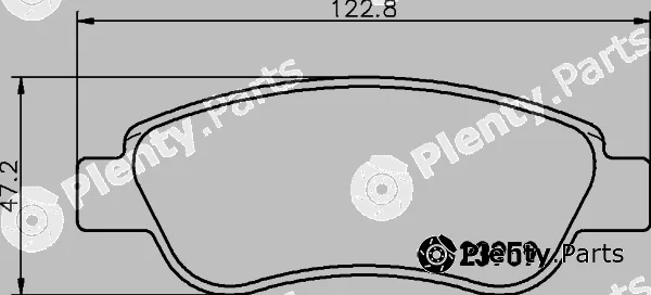 Hella 8DB355028-071 — Brake Pad Set, disc brake NAO
