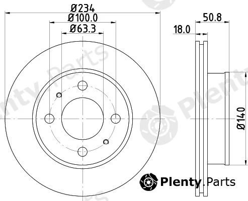 Hella 8DD355112-761 — Brake Disc