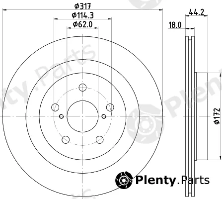 Hella 8DD355134-961 — Brake Disc PRO