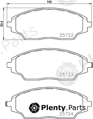 Hella 8DB355039-781 — Brake Pad Set, disc brake NAO