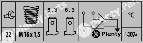Hella 6PT009309-531 — Sensor, coolant temperature