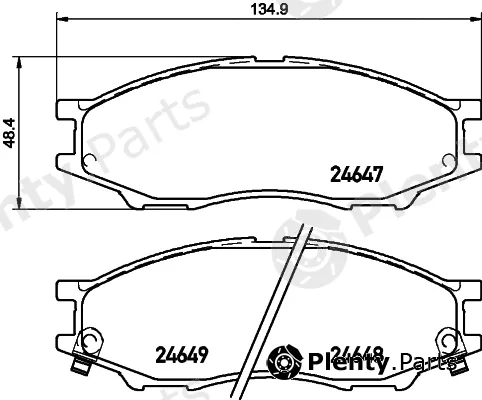 Hella 8DB355028-681 — Brake Pad Set, disc brake NAO