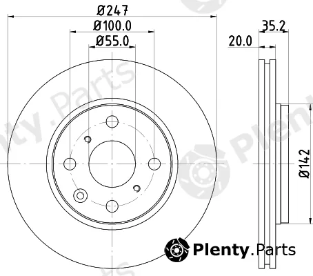 Hella 8DD355112-311 — Brake Disc PRO
