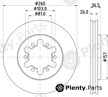 Hella 8DD355104-551 — Brake Disc