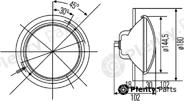 Hella 1A3003370-041 — Headlight