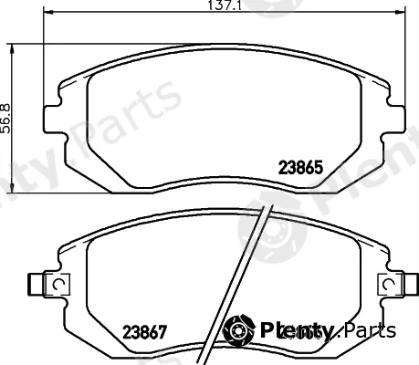 Hella 8DB355028-001 — Brake Pad Set, disc brake NAO
