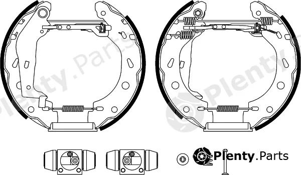 Hella 8DB355022-351 — Brake Shoe Set Shoe Kit Pro