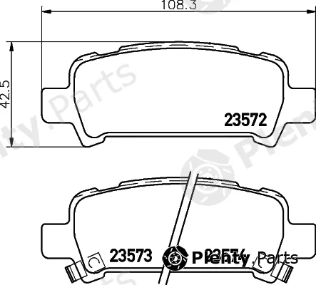 Hella 8DB355029-441 — Brake Pad Set, disc brake NAO