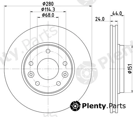 Hella 8DD355135-091 — Brake Disc PRO