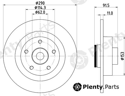 Hella 8DD355133-651 — Brake Disc PRO