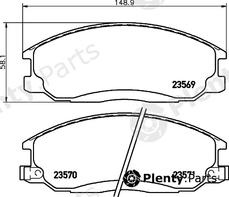 Hella 8DB355024-181 — Brake Pad Set, disc brake
