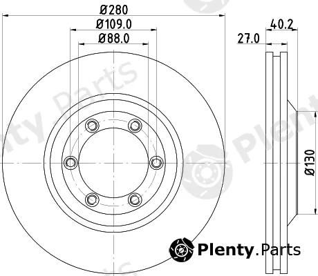Hella 8DD355115-231 — Brake Disc PRO
