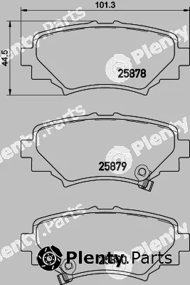Hella 8DB355028-931 — Brake Pad Set, disc brake NAO