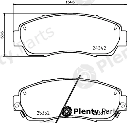 Hella 8DB355019-761 — Brake Pad Set, disc brake