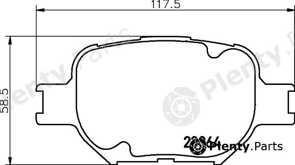 Hella 8DB355024-201 — Brake Pad Set, disc brake