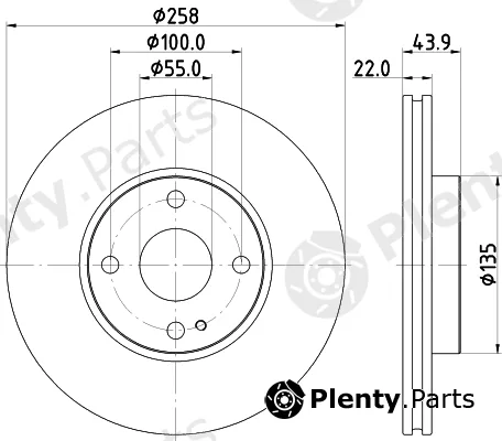 Hella 8DD355131-821 — Brake Disc PRO