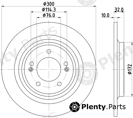 Hella 8DD355134-731 — Brake Disc PRO