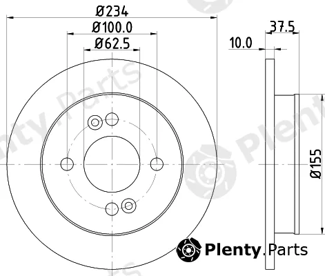 Hella 8DD355112-801 — Brake Disc