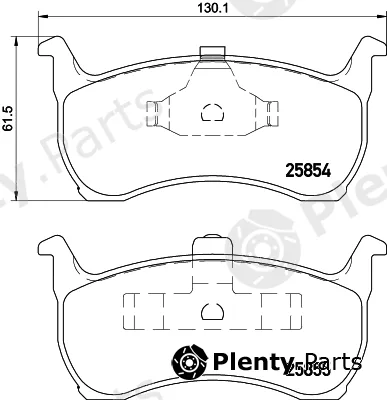 Hella 8DB355030-041 — Brake Pad Set, disc brake NAO
