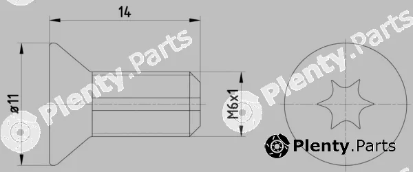 Hella 8DZ355209-121 — Bolt, brake disc