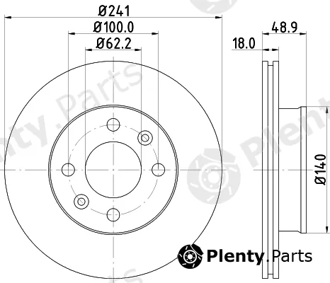 Hella 8DD355112-791 — Brake Disc