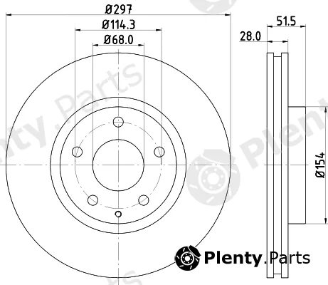 Hella 8DD355119-581 — Brake Disc PRO