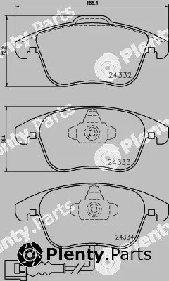 Hella 8DB355023-591 — Brake Pad Set, disc brake
