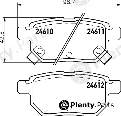 Hella 8DB355024-431 — Brake Pad Set, disc brake