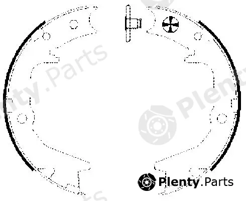 Hella 8DA355050-641 — Brake Shoe Set, parking brake