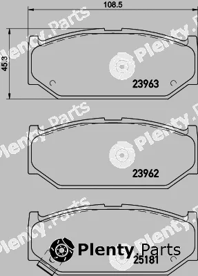 Hella 8DB355028-081 — Brake Pad Set, disc brake NAO