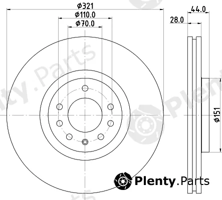 Hella 8DD355113-101 — Brake Disc PRO