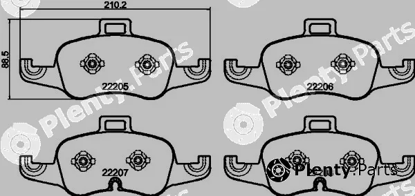 Hella 8DB355040-381 — Brake Pad Set, disc brake