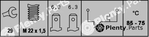 Hella 6ZT007800-041 — Temperature Switch, radiator fan
