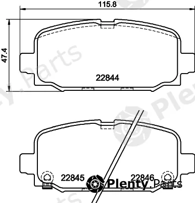 Hella 8DB355039-411 — Brake Pad Set, disc brake
