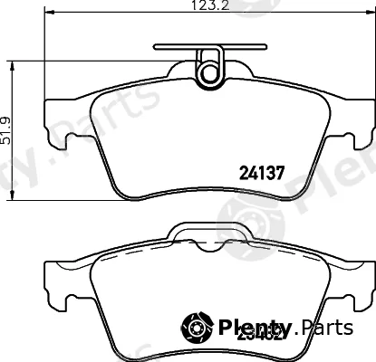 Hella 8DB355023-871 — Brake Pad Set, disc brake