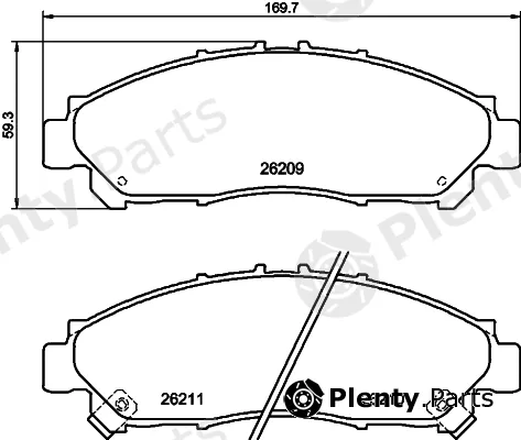 Hella 8DB355040-431 — Brake Pad Set, disc brake