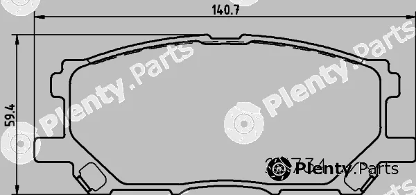 Hella 8DB355027-901 — Brake Pad Set, disc brake NAO